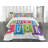 Ambesonne Colorful Bedspread Set 3 Pcs Blocks Letter Wish King Multicolor