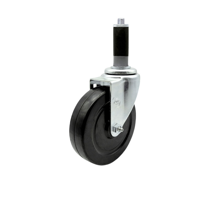 Hard Rubber Wheel Swivel 1-1/Expanding Stem Caster