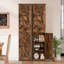 Grande armoire de salle de bain avec 4 tablettes, 2 portes et 1 tiroir-1447610524
