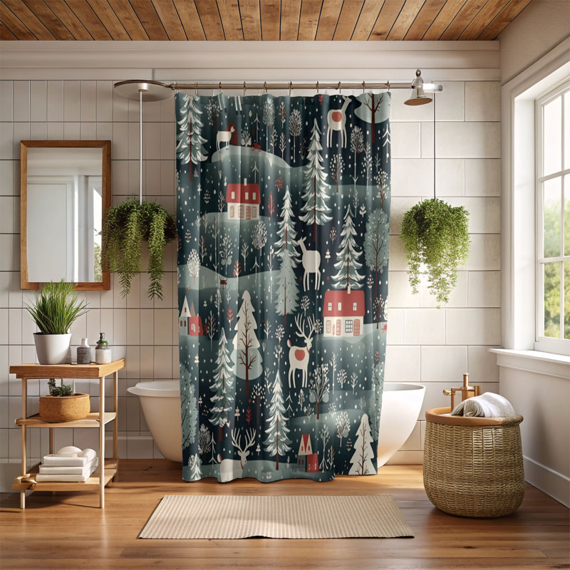 Rideau de douche Classic Yule - Premium, H 74 po x l 71 po