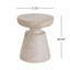 Table d'appoint d'extérieur / d'intérieur en béton léger, finition travertin