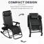 Chaises longues berçantes 2 pièces, inclinable zéro gravité avec oreiller, porte-gobelet et téléphone, structure en acier noir et solide, idéale pour les chaises longues à l'extérieur, support inclinable pliable. Noir