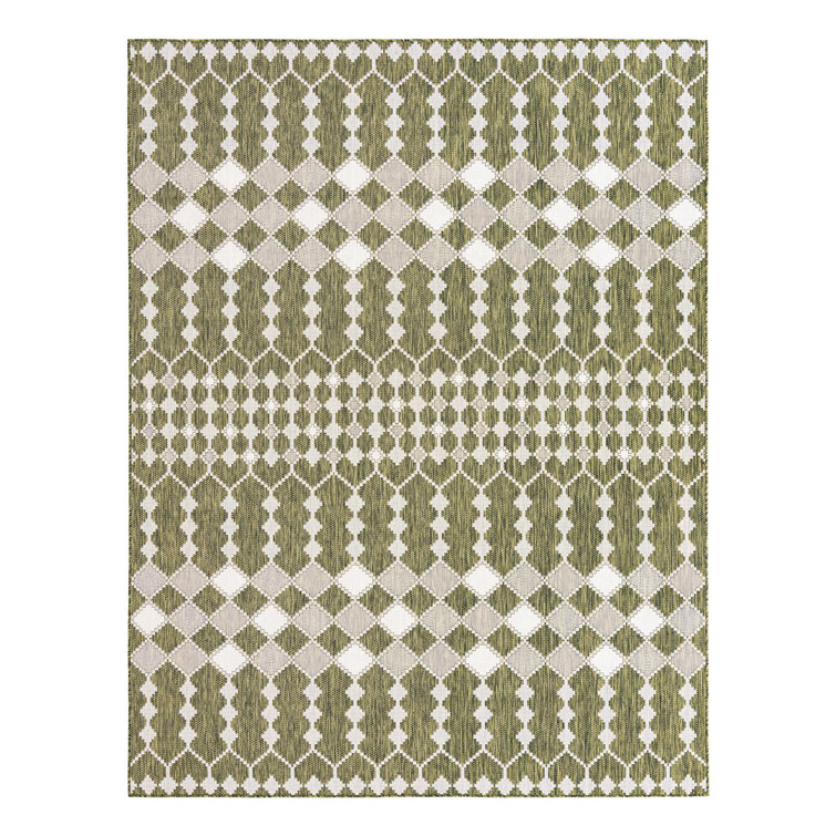 Green Traliccio Indoor/Outdoor Trellis Rug