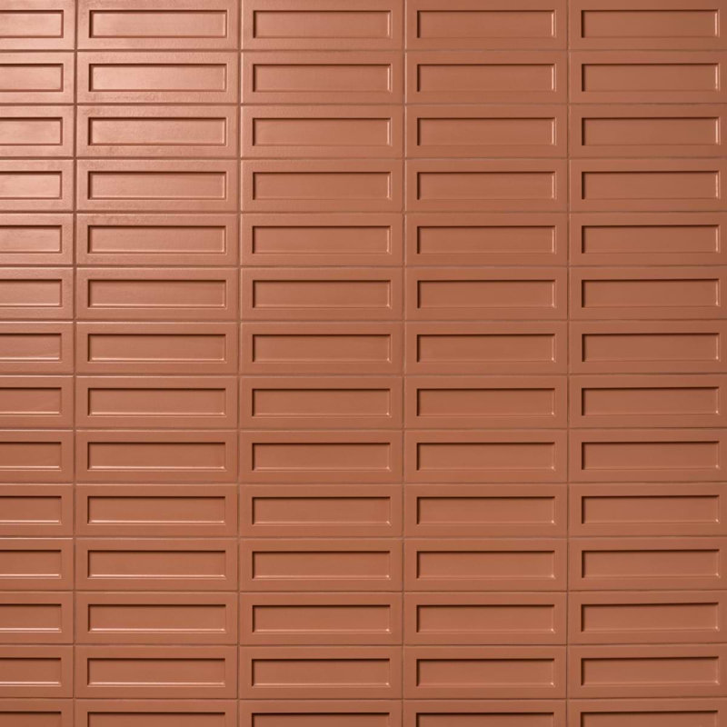 Arlo 3X11 3D Matte Ceramic Wall Tile, Terracotta