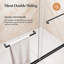 Porte de douche coulissante double semi-sans cadre-127317994