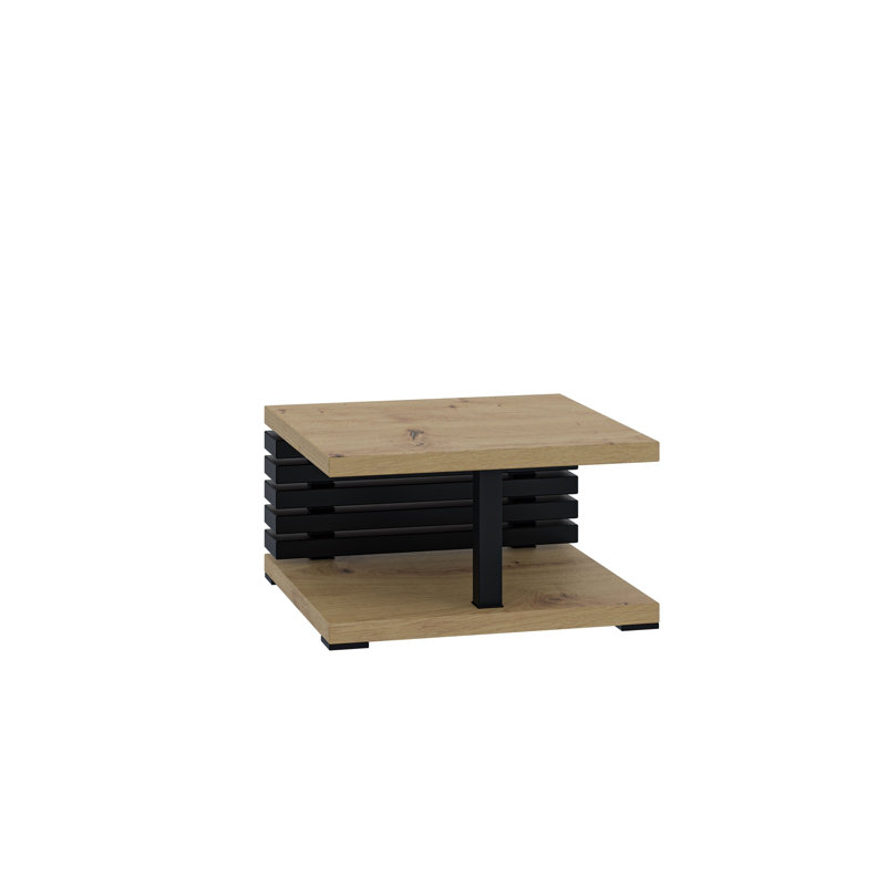 Floor Shelf Coffee Table, Wood/Black