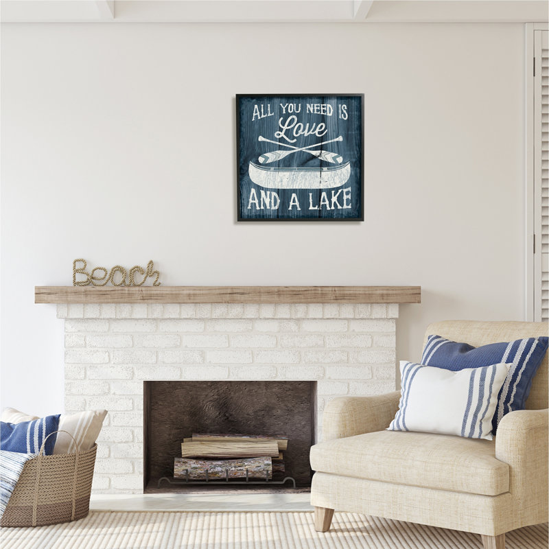 "Stupell Industries Love & Lake", art mural sur toile par Laura Marshall, H 24 po x l 24 po x P 1,5 po