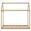 Lit simple pour enfants en bois, couleur bois