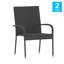 Emmoni Indoor/Outdoor Stacking Steel Framed Wicker Dining Armchairs-1651245191