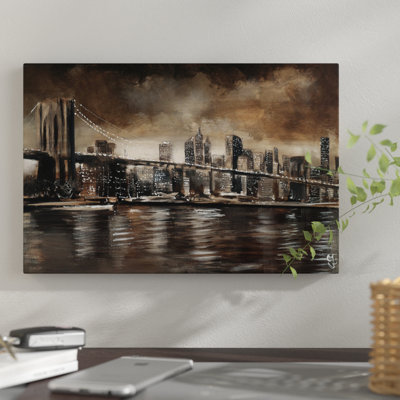 NY NY Brooklyn Bridge, impression sur toile