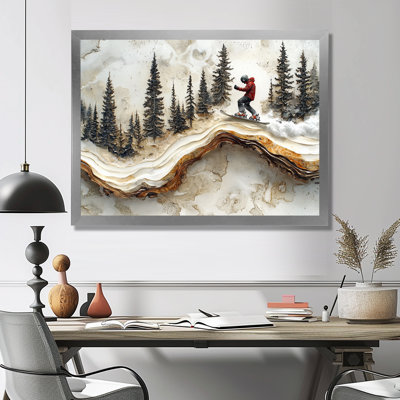 Cyrstal Snowboard Carve The Slopes I - Ski, art mural