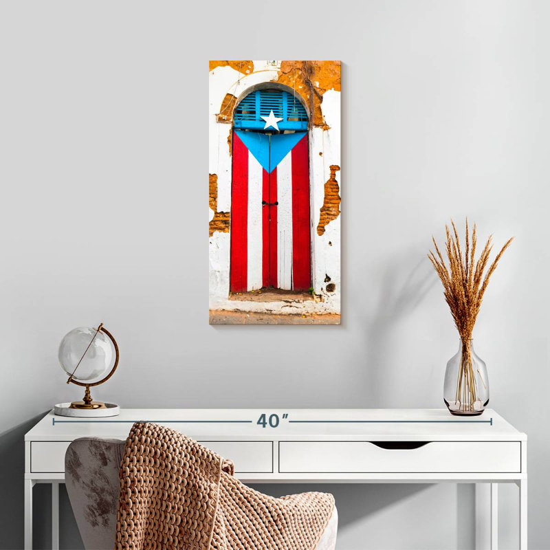 Porte de la vieille ville de San Juan, H 24 po x l 12 po