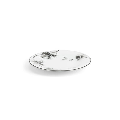 Black Orchid Handmade Porcelain Appetizer Plate