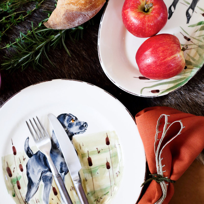 Wildlife Handmade Terra Bianca Dinner Plate