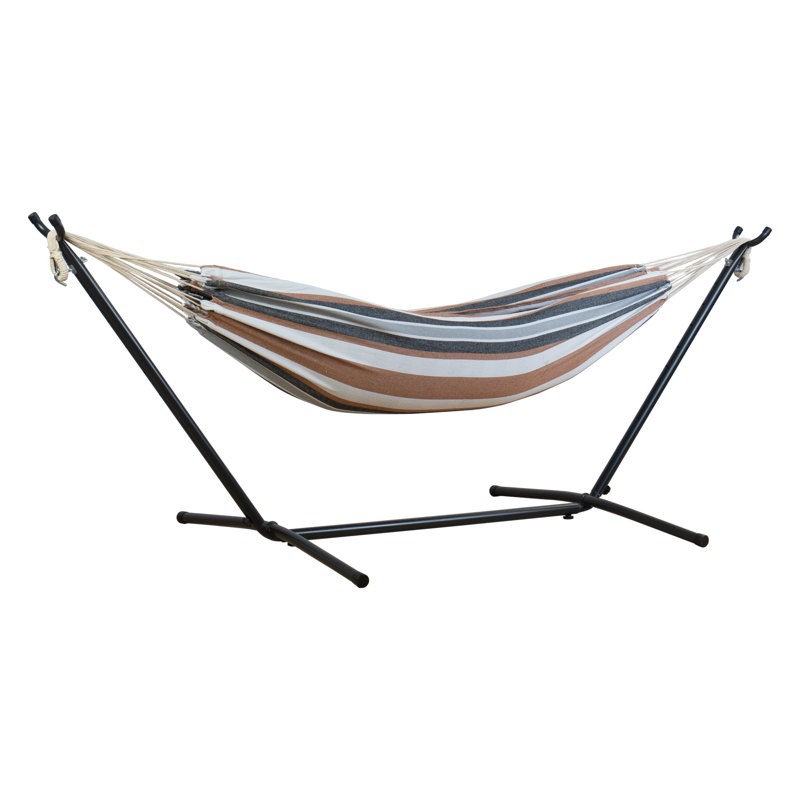 Hamac double classique avec support , Kaki