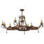 Lustre de roue de wagon à style bougie à 12 lumières Elzira