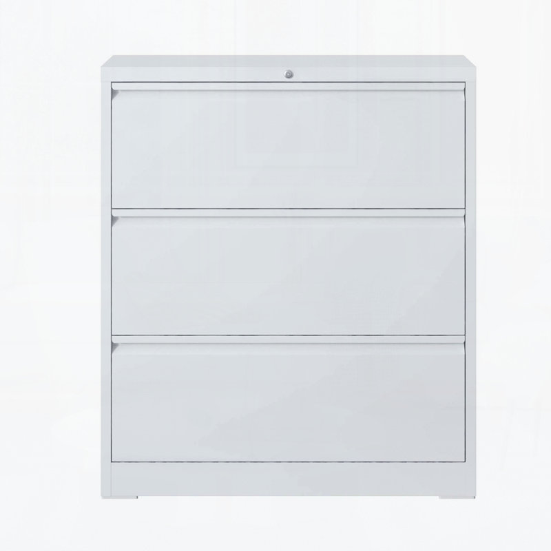 File Cabinet 3 Drawer, Filing Cabinet with Lock, Lockable File Cabinet for Home Office, Locking Metal File Cabinet for Legal/Letter/A4/F4 Size