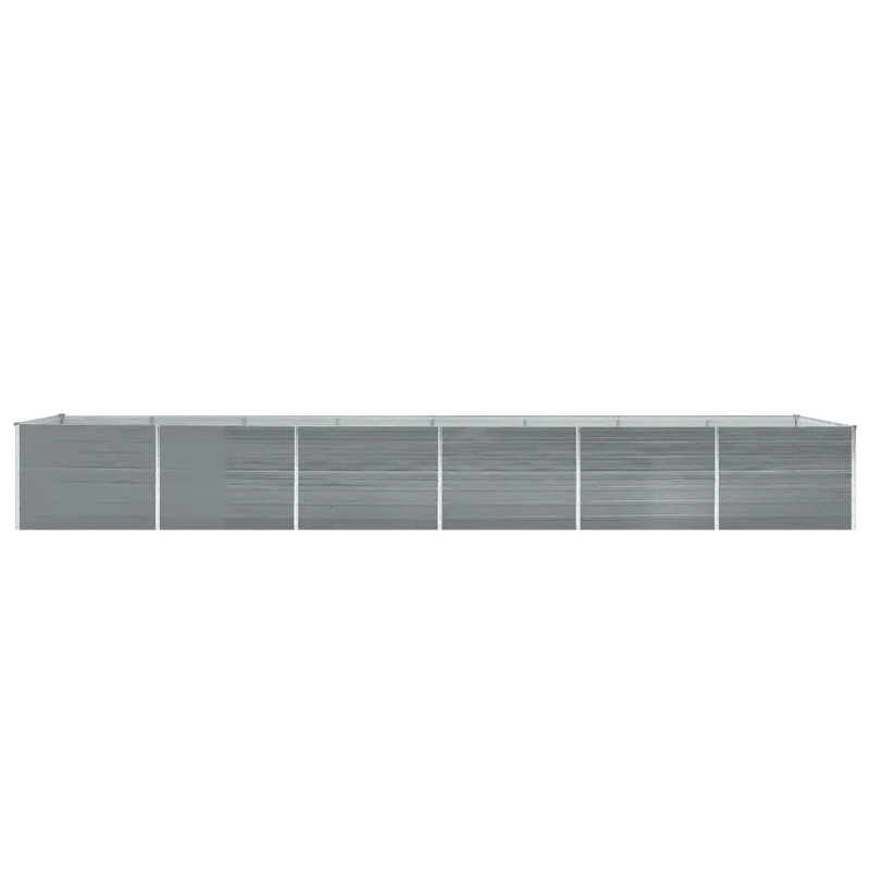 Edmund Outdoor Raised Garden Bed, 45cm H x 80cm W x 600cm L, Grey