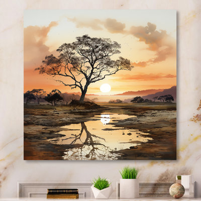 " Silhouetted Desert Solitude "