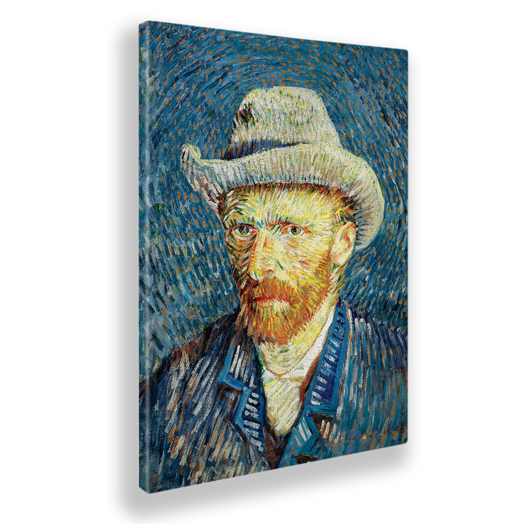 Kunstdruck Self-Portrait with Grey Felt Hat von Vincent Van Gogh