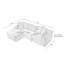 Canapé modulaire en L avec siège profond, sans assemblage requis, canapé modulaire pour salon, chambre à coucher, appartement, canapé modulaire