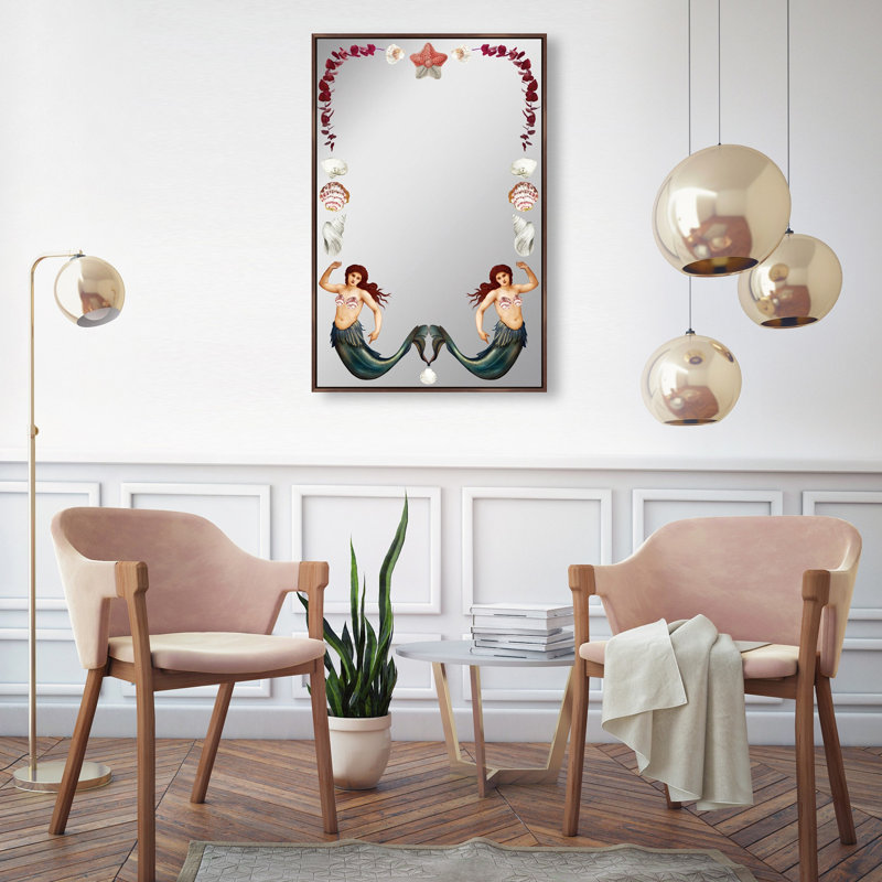 La Sirena Mermaid Framed Mirror by Oliver Gal, Brown