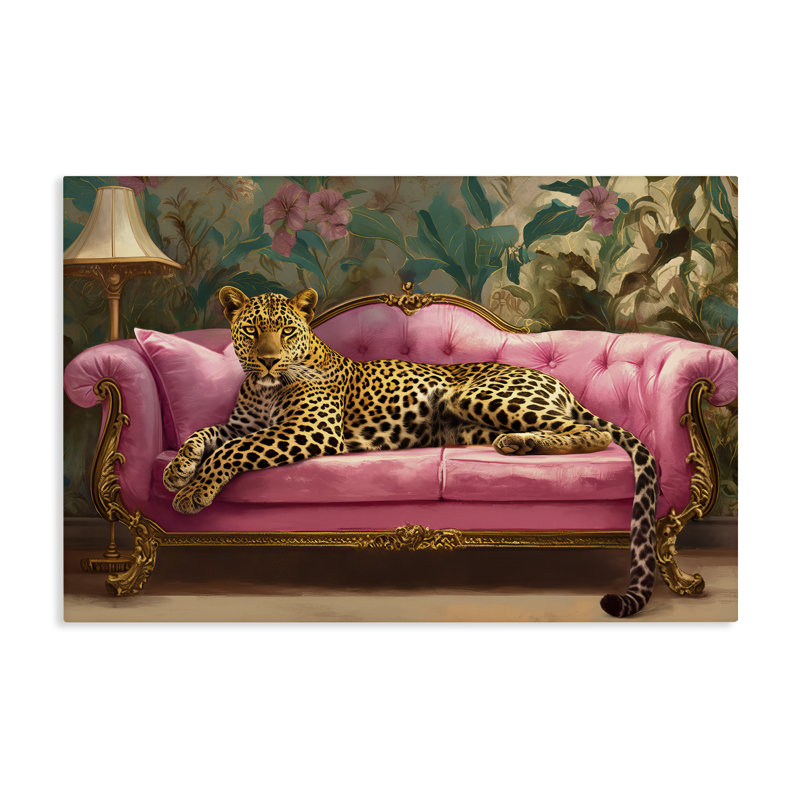 Toile léopard exotique, design par Tina LeCour, H 24 po x l 36 po