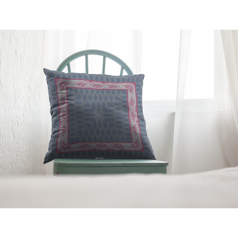 Geometric Outdoor Reversible Throw Pillow, 18" x 18"