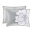 Courtepointe 6 pièces, gris / pêche, double / grand, coton imprimé, style réversible, tissu décoratif en coton, chaleureuse et élégante-128738140-128738138