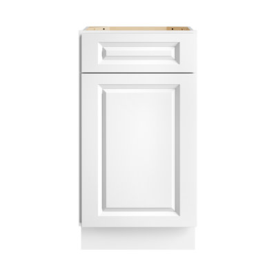 HOMEIBRO Cozy Design 18 W x 21 D x 34.5 H Ready-to-Assemble Plywood Traditional Base Unit in Traditional White