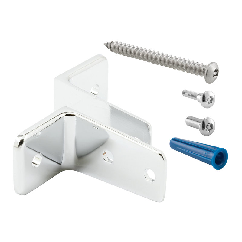 Ensemble de fixation murale à panneau, pour 1 po Panneaux, alliage de zinc, chromé (paquet simple)