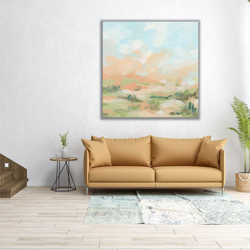 «Peach Sierra I», reproduction d'art sur toile, H 40 po x l 40 po