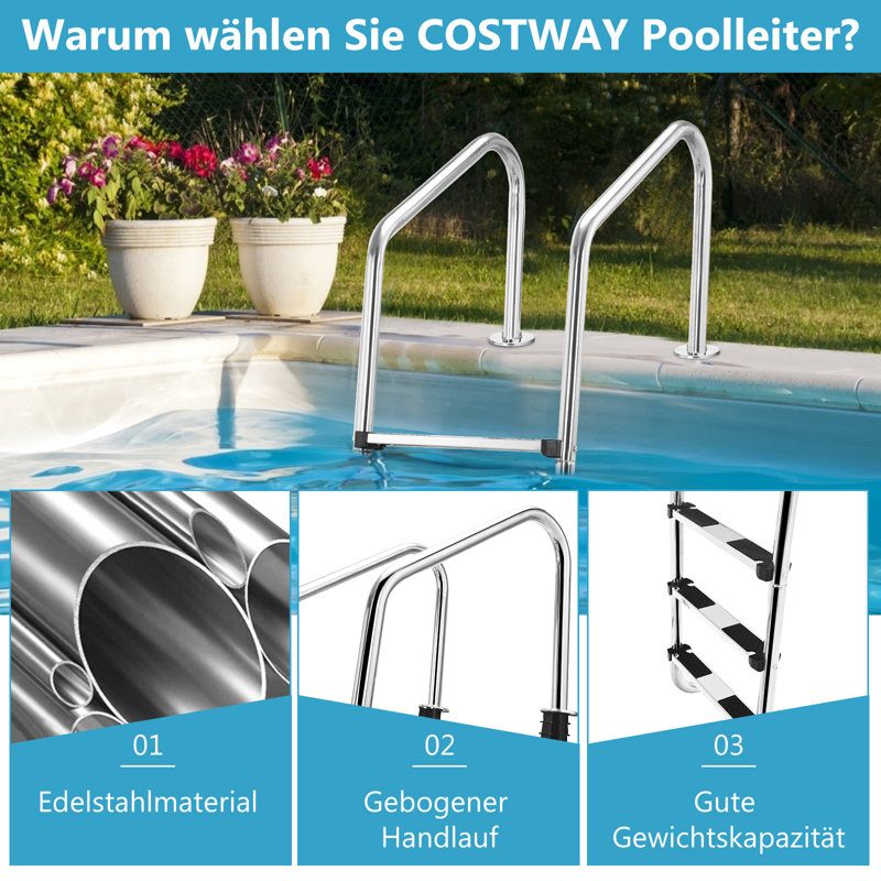Afarin 3 - Step Stahl Kleine Trittleiter
