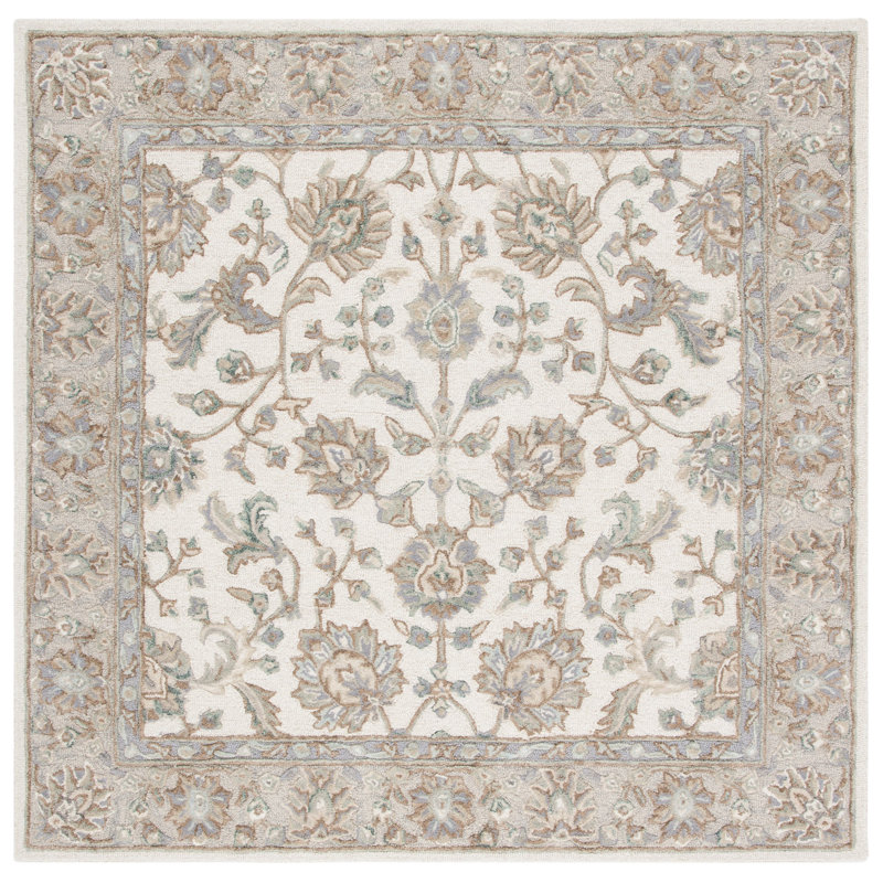 Sofiane Hand Tufted Wool Oriental Rug, Square 6'