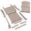 All-Weather  Outdoor Foldable Adirondack Lounge Chair with Detachable Footrest-345311735