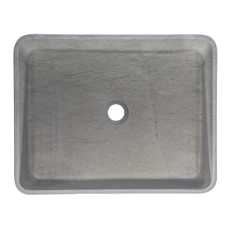 Eden Bath 14.75'' Gray Stone Rectangular Bathroom Sink