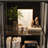 75'' H X 48'' W x 23.6'' D 4-Tier Display Cabinet Bookcase With Glass Doors And LED Light