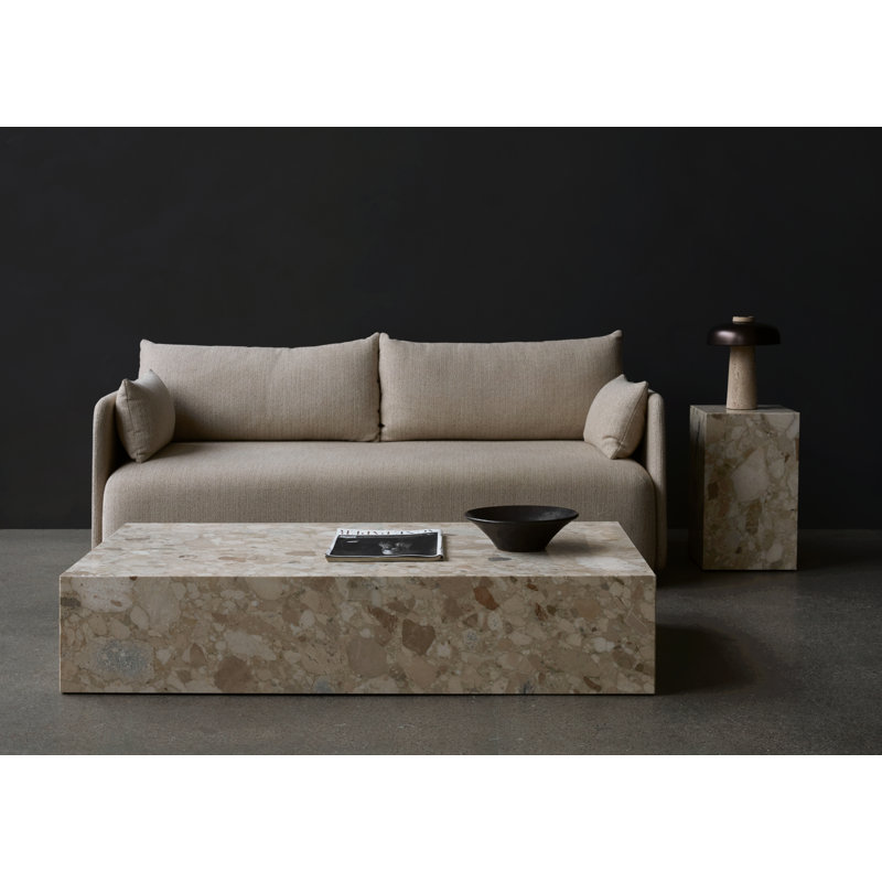 Plinth Marble Coffee Table, Kunis Breccia