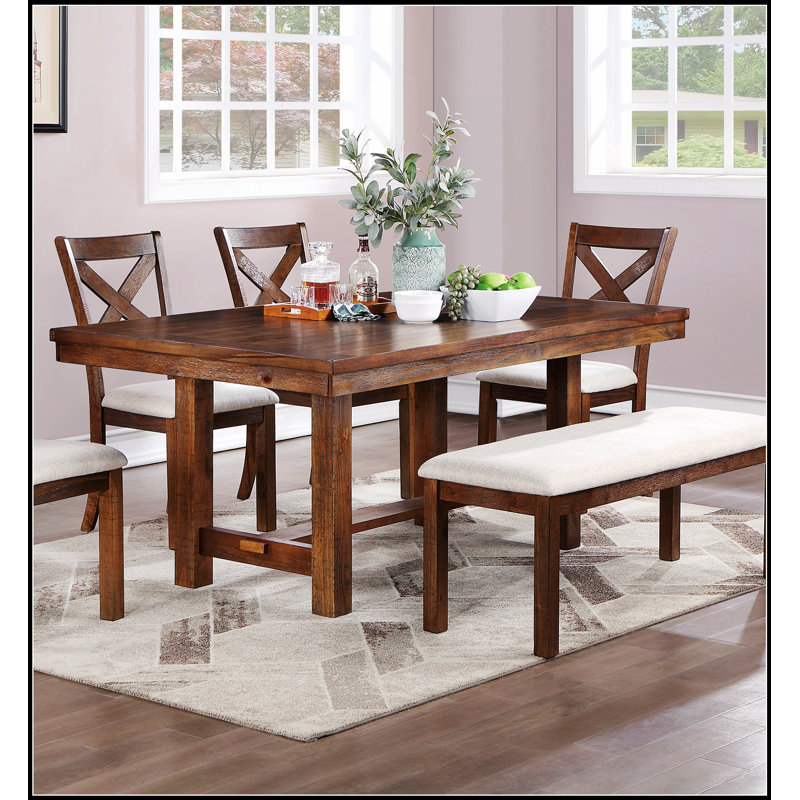 1pc Bench Only Natural  Finish Solid wood Contemporary Style Kitchen Dining Room Furniture Seating