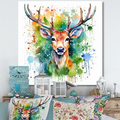 Majestic Forest Deer - Deer Animal Wall Art