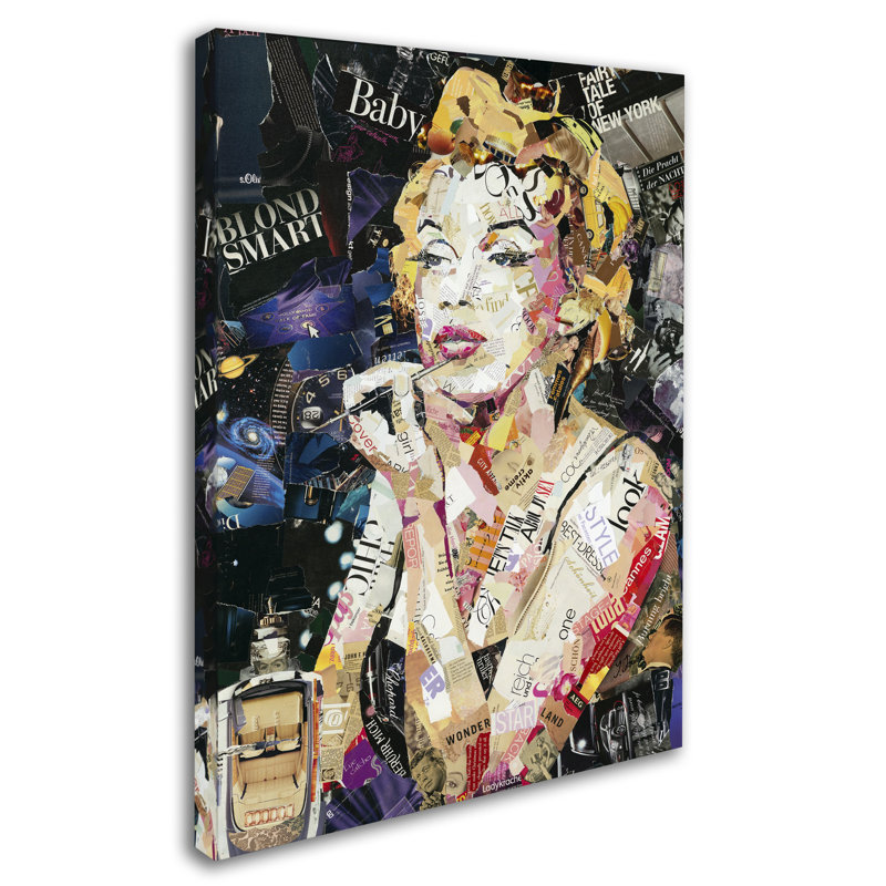 « blond smart baby », impression sur toile tendue, H 47 po x l 35 po x P 2 po
