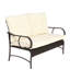 Ensemble de mobilier d'extérieur 4 pièces, ensemble de conversation en osier pour terrasse, canapé en rotin avec coussin-1447118127