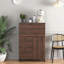 Armoire de bureau pliante peu encombrante avec tiroir de rangement et tablettes, idéale pour la maison, le bureau et le dortoir