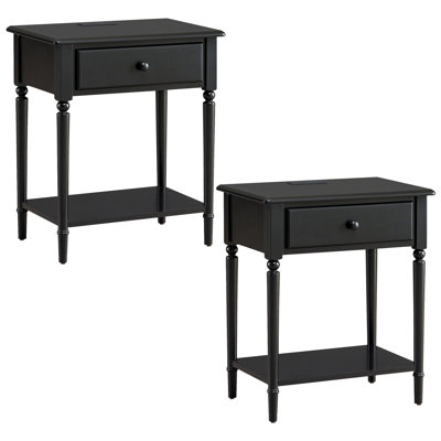 Analeya 24'' W Solid Wood Nightstand