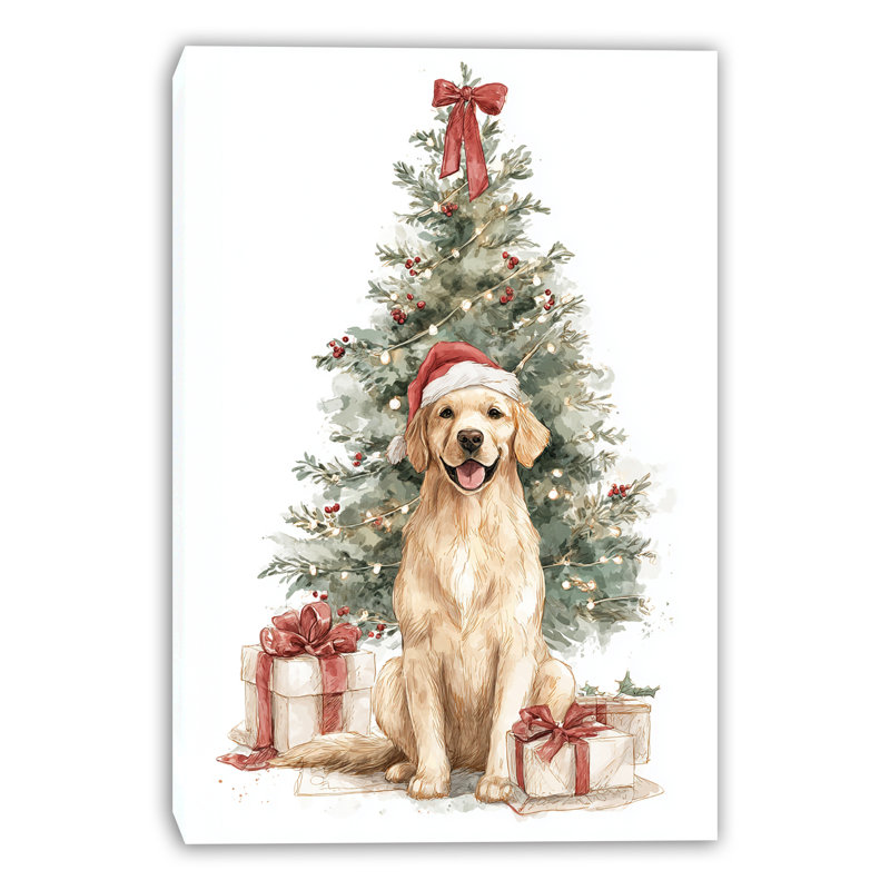 Art mural sur toile Golden Retriever, 12 po x 16 po