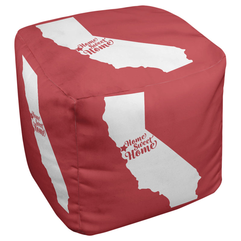 Repose-pieds cubique san francisco home, Rouge