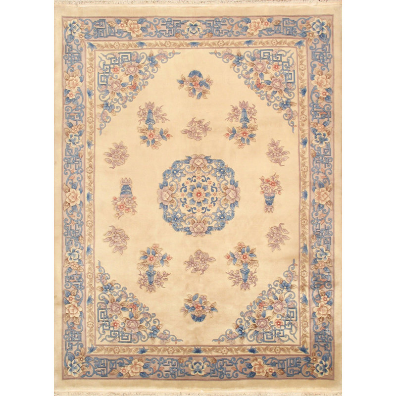 Gerrity Oriental Area Rug in Ivory