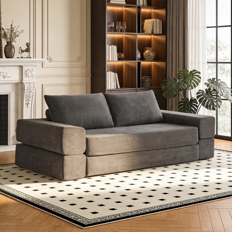 Canapé-lit Boneless Sleeper, Gris anthracite