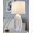 Pearl 29" Polyresin Table Lamp in Matte White Poly, Natural Shell and White Linen Shade - Set of 2