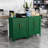 Small Green Metal Accent Storage Cabinet with Lock for Home Office Kitchen-1402727362